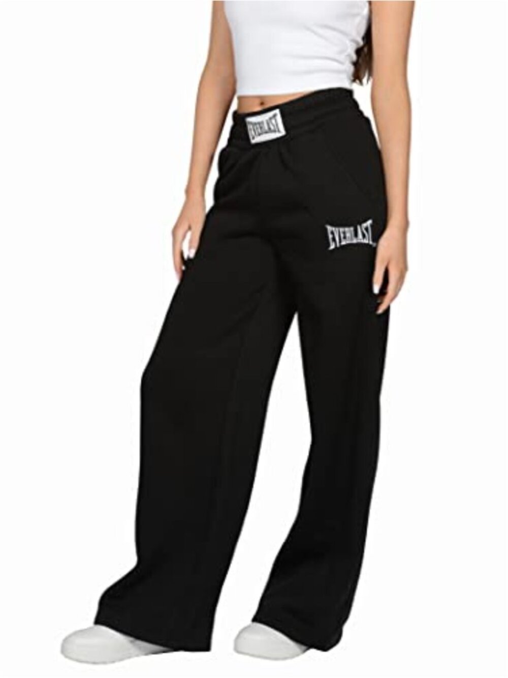 Womens Comfy Wide Leg Sweatpants High Waist Fleece Yoga Gym Workout